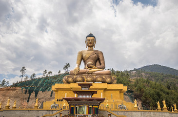 The Giant Golden Buddha in Thimphu Bhutan