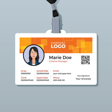 Creative Orange ID Card Template