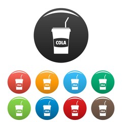 Juice icon. Simple illustration of juice vector icons set color isolated on white