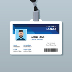 Office ID Badge Design Template