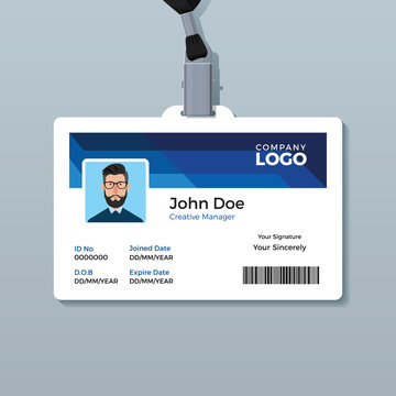 Office ID Badge Design Template