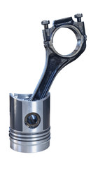 piston and rocker of a modern truck close-up, vertical