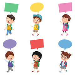 Vector Illustration Of Happy Children