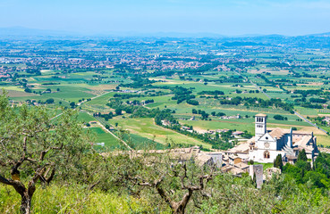 Fototapeta na wymiar Architectures and religion in Assisi