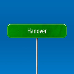 Hanover Town sign - place-name sign