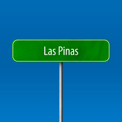 Las Pinas Town sign - place-name sign