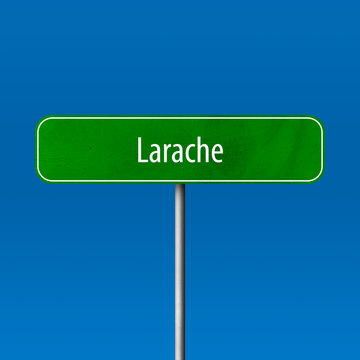 Larache Town sign - place-name sign