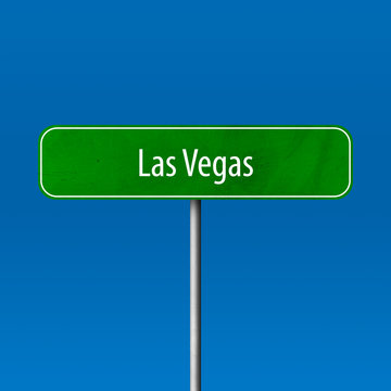 Las Vegas Town sign - place-name sign