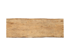 Old plank wood isolated on white background