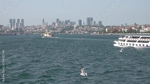 Istanbul Turkey May 2018 Ferry Travelling Through