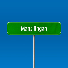 Mansilingan Town sign - place-name sign