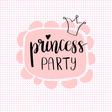 Princess Party Bridal shower card design.
