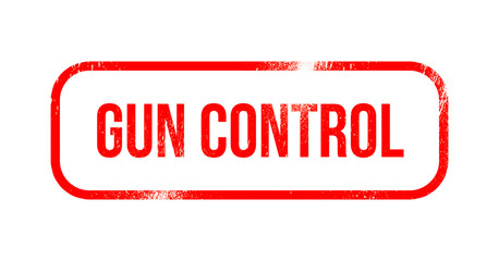 gun control red grunge rubber - stamp