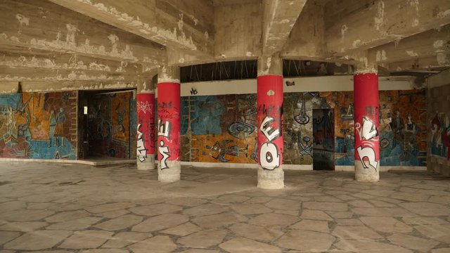 Abandoned building with graffiti #3