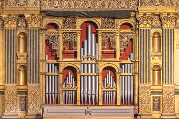 Organ pipes from a church organ