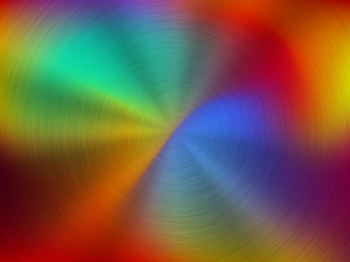 Obraz premium Metal abstract colorful gradient technology background with circular polished, brushed concentric texture, chrome, silver, steel, aluminum for design concepts, wallpapers. Vector illustration.