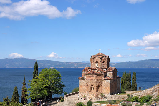 Jovan Kaneo orthodox church Ohrid Macedonia landscape