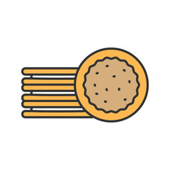 Sandwich cookies color icon