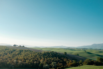 Obraz premium Panoramic view of Tuscany. Travel around Italy
