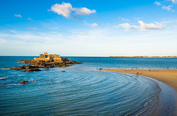 Fort National in Saint-Malo, historic walled city in Brittany, France