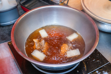 Radish stews, soups, fish, Japan
