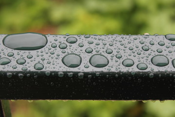 Gouttes après la pluie