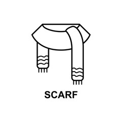 scarf icon. Element of women accessories with names icon for mobile concept and web apps. Thin line scarf icon can be used for web and mobile. Premium icon