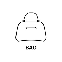 woman bag icon. Element of women accessories with names icon for mobile concept and web apps. Thin line woman bag icon can be used for web and mobile. Premium icon