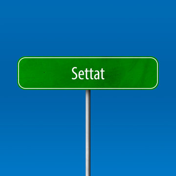 Settat Town sign - place-name sign