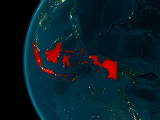 Night view of Indonesia