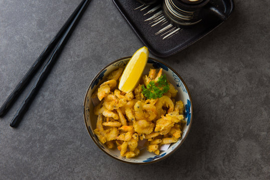 koebi karaage japanese deep fried small shrimp
