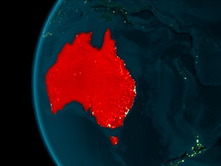 Night view of Australia