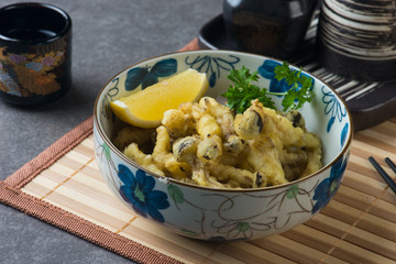 shimeji karaage, japanese deep fried mushroom