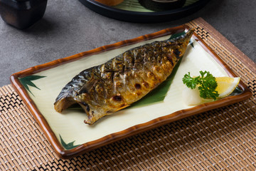 Saba fish grilled japanese food