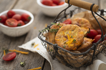 Keto muffins with cheddar cheese