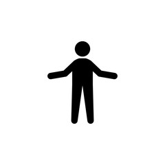 man with open arms icon. Element of conversation icon for mobile concept and web apps. Isolated man with open arms icon can be used for web and mobile