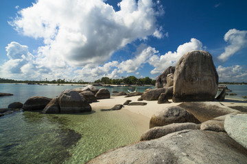 Scenic rock formation in Belitung Island, Indonesia