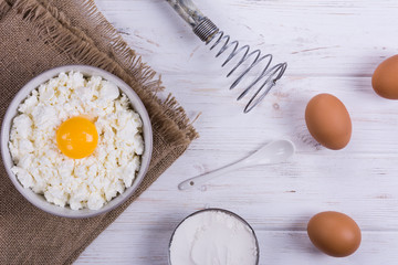 Cottage cheese with eggs