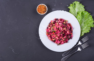 Beetroot salad vinaigrette