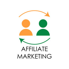 colored affiliate marketing illustration. Element of marketing and business flat for mobile concept and web apps. Isolated affiliate marketing flat can be used for web and mobile