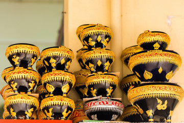 Souvenir bowls, Luang Prabang, Laos. Close-up.
