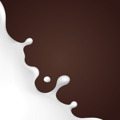 wave of milk. vector design