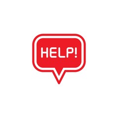 Help flat vector icon