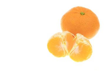 mandarine on white background isolated insulated