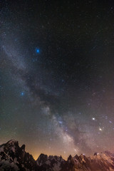 Fototapeta na wymiar Milky Way - Chamonix Mont Blanc