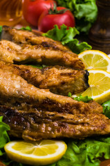 Fried carp slices