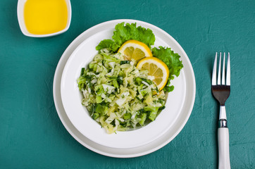 Salad with raw vegetables