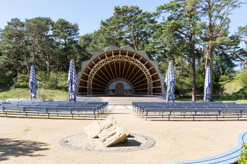 Small concert pavilion on the island of Usedom on the Baltic Sea