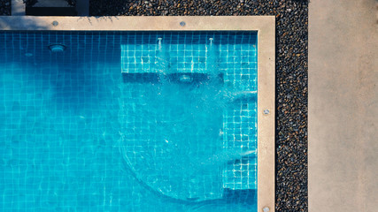 Swimming pool and bubble bath for relaxing