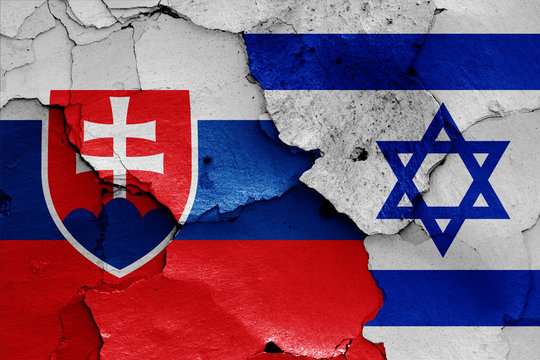 flags of Slovakia and Israel